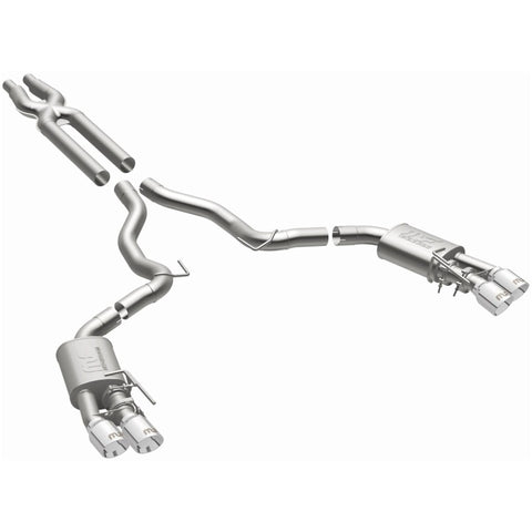 MagnaFlow SYS Cat-Back 2018 Ford Mustang GT 5.0L Competition Dual Exit Polished 4in Tips - 19368
