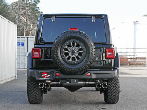 aFe Vulcan Series 2.5in 304SS Cat-Back Exhaust 2021+ Jeep Wrangler 392 6.4L w/ Polished Tips - 49-38098-P