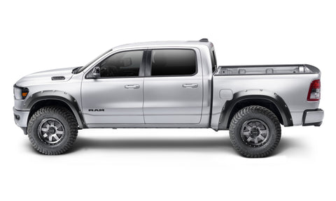 Bushwacker 19-22 Ram 1500 (Excl. Rebel/TRX) 76.3 & 67.4in Bed Pocket Style Flares 4pc Set - Black - 50924-02