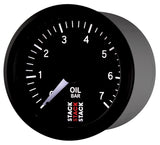 Autometer Stack 52mm 0-7 Bar M10 Male Pro Stepper Motor Oil Pressure Gauge - Black - ST3301