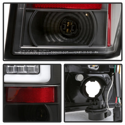 Spyder Jeep Grand Cherokee 05-06 Version 2 Light Bar LED Tail Lights - Black - 5085788