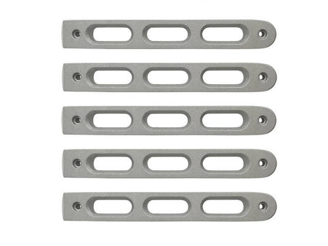 DV8 Offroad 2007-2018 Jeep JK Silver Slot Style Door Handle Inserts - Set Of 5 - D-JP-190026-AL-5