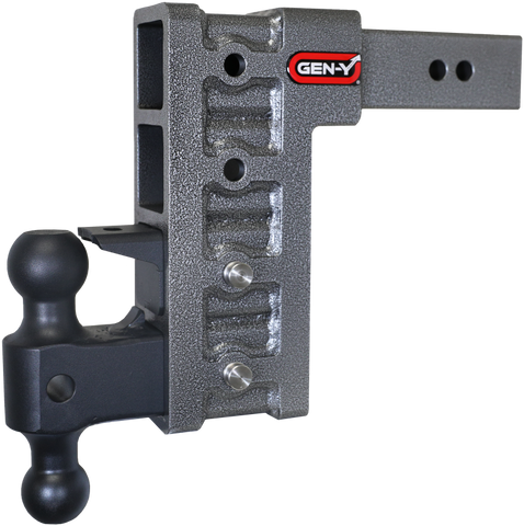 Gen-Y Mega Duty 2.5in Shank 9in Drop 3K TW 21K Hitch w/GH-061 Dual-Ball/GH-062 Pintle Lock - GH-624