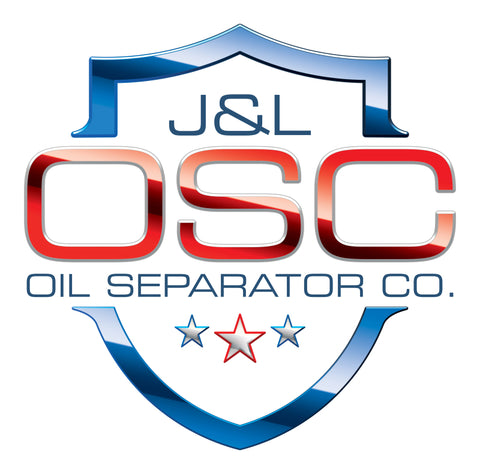 J&amp;L 17-22 Ford F-250 6.2L/7.3L Passenger Side Oil Separator 3.0 - Black Anodized - 3042P-B