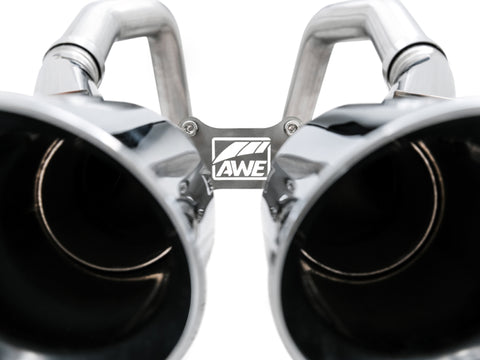 AWE Tuning 14-19 Chevy Corvette C7 Z06/ZR1 (w/AFM) Track Edition Axle-Back Exhaust w/Chrome Tips - 3020-42073