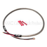 NAMZ Headlight Harness (SS Braided & Clear Coated - Stock Length) - NHH-1801