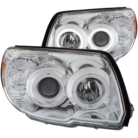 ANZO 2006-2009 Toyota 4Runner Projector Headlights w/ Halo Chrome - 111321