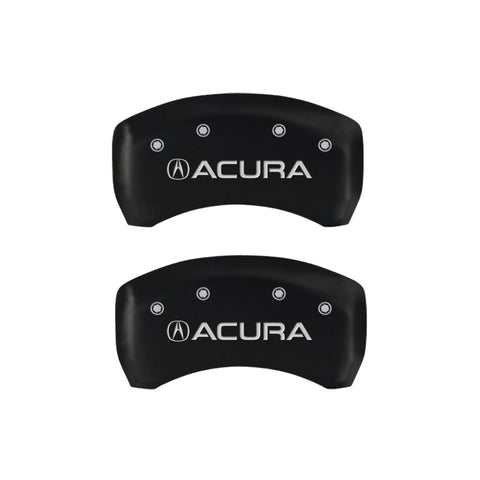 MGP 4 Caliper Covers Engraved Front & Rear Acura Red finish silver ch - 39018SACURD