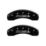 MGP 4 Caliper Covers Engraved Front Corvette C7 Engraved Rear Z51/2015 Black finish silver ch - 13084SZ51BK