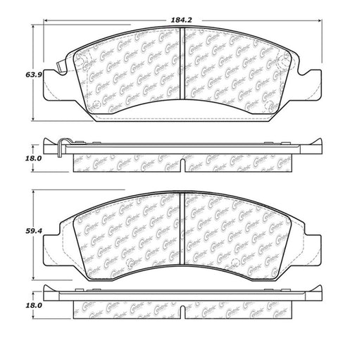 StopTech 2016 Chevy Tahoe Street Touring Front Brake Pads - 308.13630