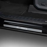 Putco 15-20 Ford F-150 - Regular Cab & SuperCab w/ F-150 Etching (2pcs) Black Platinum Door Sill - 95145BPFD