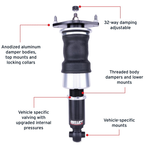 Air Lift Performance 12-25 Subaru BRZ / 12-20 Toyota GT86 Rear Air Suspension Kit - 76506