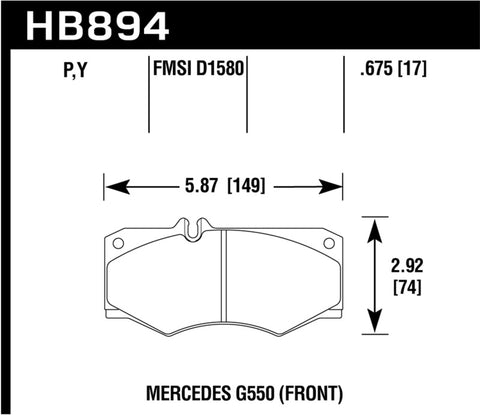 Hawk 09-17 Mercedes-Benz G550 Super Duty Street Front Brake Pads - HB894P.675