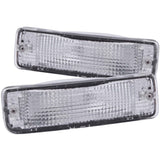 ANZO 1989-1995 Toyota Pickup Euro Parking Lights Chrome w/ Amber Reflector - 511019