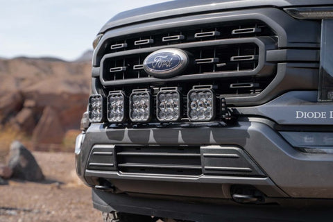 Diode Dynamics 21-22 Ford F-150 SS5 Grille CrossLink Lightbar Kit- Pro White Combo - DD7321