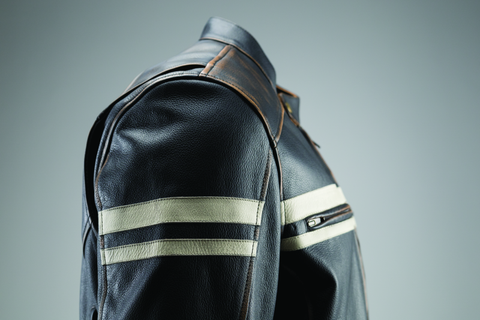 River Road Hoodlum Vintage Leather Jacket Black - Small - 094382