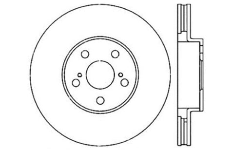 StopTech 03-08 Pontiac Vibe / 05-09 Scion tC / 03-08 Toyota Matrix Front Left Drilled Rotor - 128.44114L