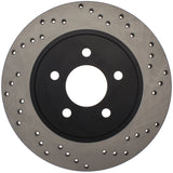 StopTech 05-10 Ford Mustang V6/4.0L / GT V8/4.6L Cross Drilled Left Rear Rotor - 128.61087L
