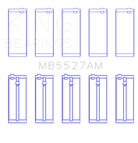 King Toyota 2A/3A/4A Crankshaft Main Bearing Set - MB5527AM0.5