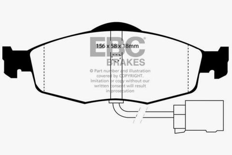 EBC 95-00 Ford Contour 2.0 Greenstuff Front Brake Pads - DP2955