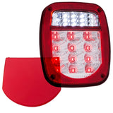 ANZO 1976-1985 Jeep Wrangler LED 2 Lens - Red/Clear, Chrome - 861082