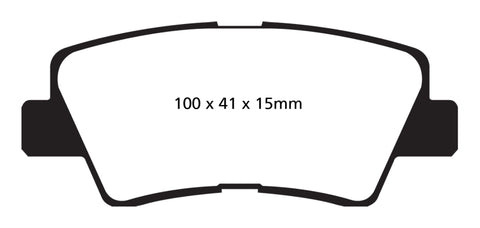 EBC 09-11 Hyundai Azera 3.3 Greenstuff Rear Brake Pads - DP22031