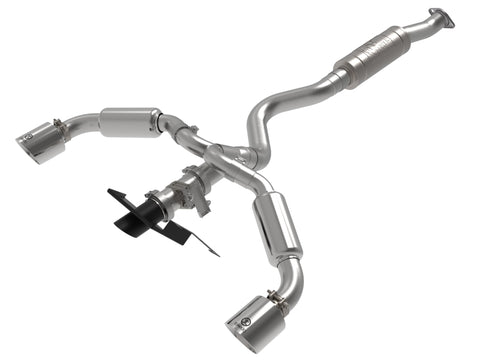 aFe 23-24 Toyota GR Corolla L3 1.6L (t) Gemini XV 3in to 2-1/2in Cat Back Exhaust w/ Polished Tips - 49-36067-P
