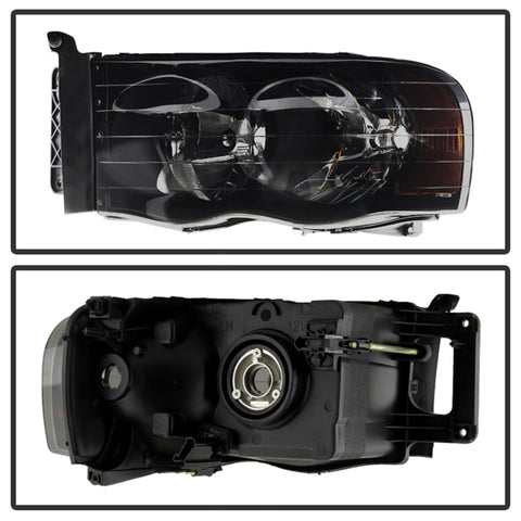 xTune Dodge Ram 1500 02-05 Amber Crystal Headlights HD-JH-DR02-AM-BSM - 9030352