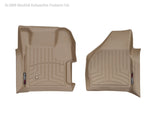WeatherTech 08-10 Ford F250/F350/F450/F550 Super Duty Regular Cab Front FloorLiner - Tan - 451261