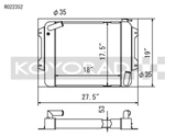 Koyo 70-78 Datsun 240/260/280Z (MT) Radiator - R022352