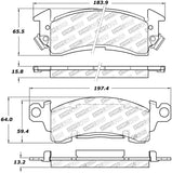 StopTech Sport Brake Pads w/Shims and Hardware - Front - 309.00520