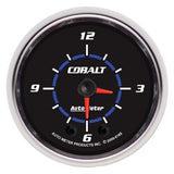 Autometer Cobalt 2-1/16in 12 Hour Analog Clock - 6185