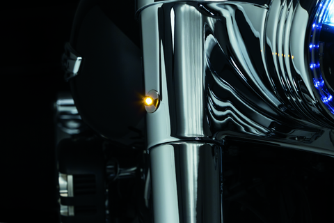 Kuryakyn Kellerman Atto Clear Lens Amber Satin Black - 2535