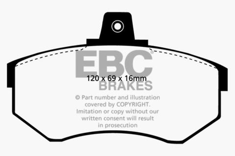 EBC 84-87 Audi 4000 1.8 Greenstuff Front Brake Pads - DP2369/2