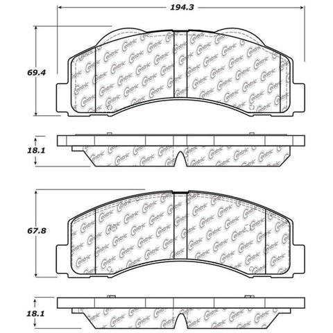 StopTech 10-14 Ford F-150 Street Performance Front Brake Pads - 308.14140