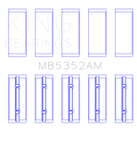 King Engine Bearings Renault K9K/K4M (Size +0.50mm) Main Bearing Set - MB5352AM0.5