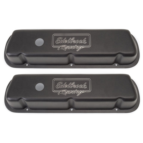 Edelbrock Valve Cover Victor Series Ford 289-302-351W CI V8 Low Black - 41253