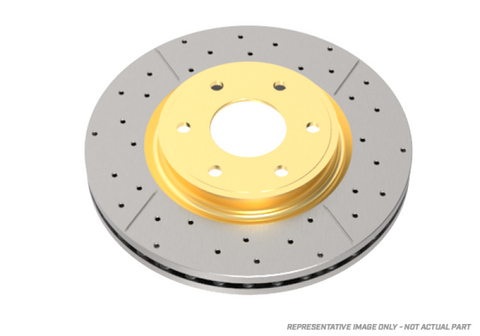 DBA 97-01 Acura Integra Type R Front Street Series Drilled & Slotted Rotor w/Gold Hat - DBA478X