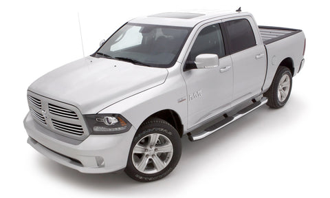 Lund 09-15 Dodge Ram 1500 Crew Cab (Built Before 7/1/15) 5in. Oval Bent Nerf Bars - Chrome - 22858783
