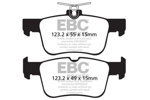 EBC 13+ Ford Fusion 1.6 Turbo Redstuff Rear Brake Pads - DP32160C