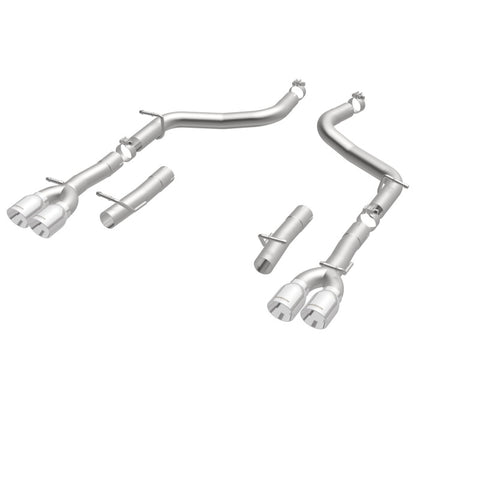 MagnaFlow Axle-Back, SS, 2.5in, Quad Split Rear 3.5in Tip 2015 Dodge Challenger 3.6L V6 - 19218