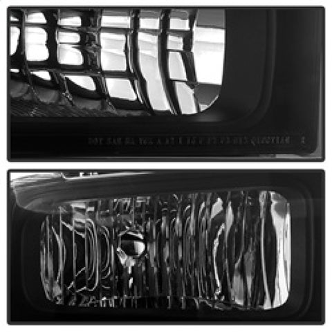 xTune Ford F250/350/450 Super Duty 05-07 Crystal Headlights Black Smoked HD-JH-FS05-AM-BSM - 9030444
