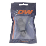 DeatschWerks 8AN Male Flare to 8AN Male Flare Bulkhead Adapter (Incl Nut) - Anodized Matte Black - 6-02-0709-B