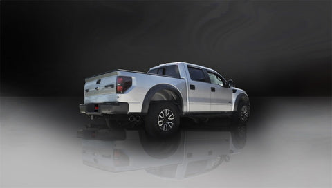 Corsa 2011-2014 Ford F-150 Raptor 6.2L V8 Polished Sport Cat-Back Exhaust - 14387