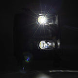 AlphaRex 16-18 Chevy 1500HD LUXX LED Proj Headlights BK w/Seq Actvn Light / SeqSig (Req PN 810023) - 880234