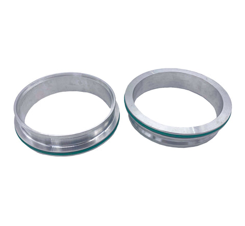 Granatelli Aluminum Dual Seal Clamp 3.0in Weld-on Ferrule Set - 318530F