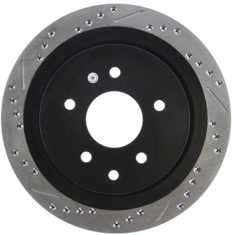 StopTech 06-07 350Z / 05-07 G35 / 06-07 G35X SportStop Slotted & Drilled Rear Right Rotor - 127.42088R
