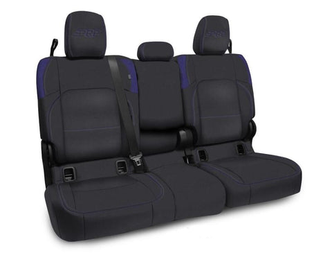 PRP Jeep Wrangler JT Rear Bench Covers - with Armrest - Black/Purple - B056-08