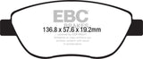EBC 2014+ Fiat 500 1.4L Turbo Abarth Greenstuff Front Brake Pads - DP22212