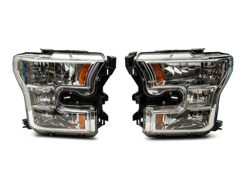 Raxiom 15-17 Ford F-150 Axial OEM Style Rep Headlights- Chrome Housing (Clear Lens) - T551345